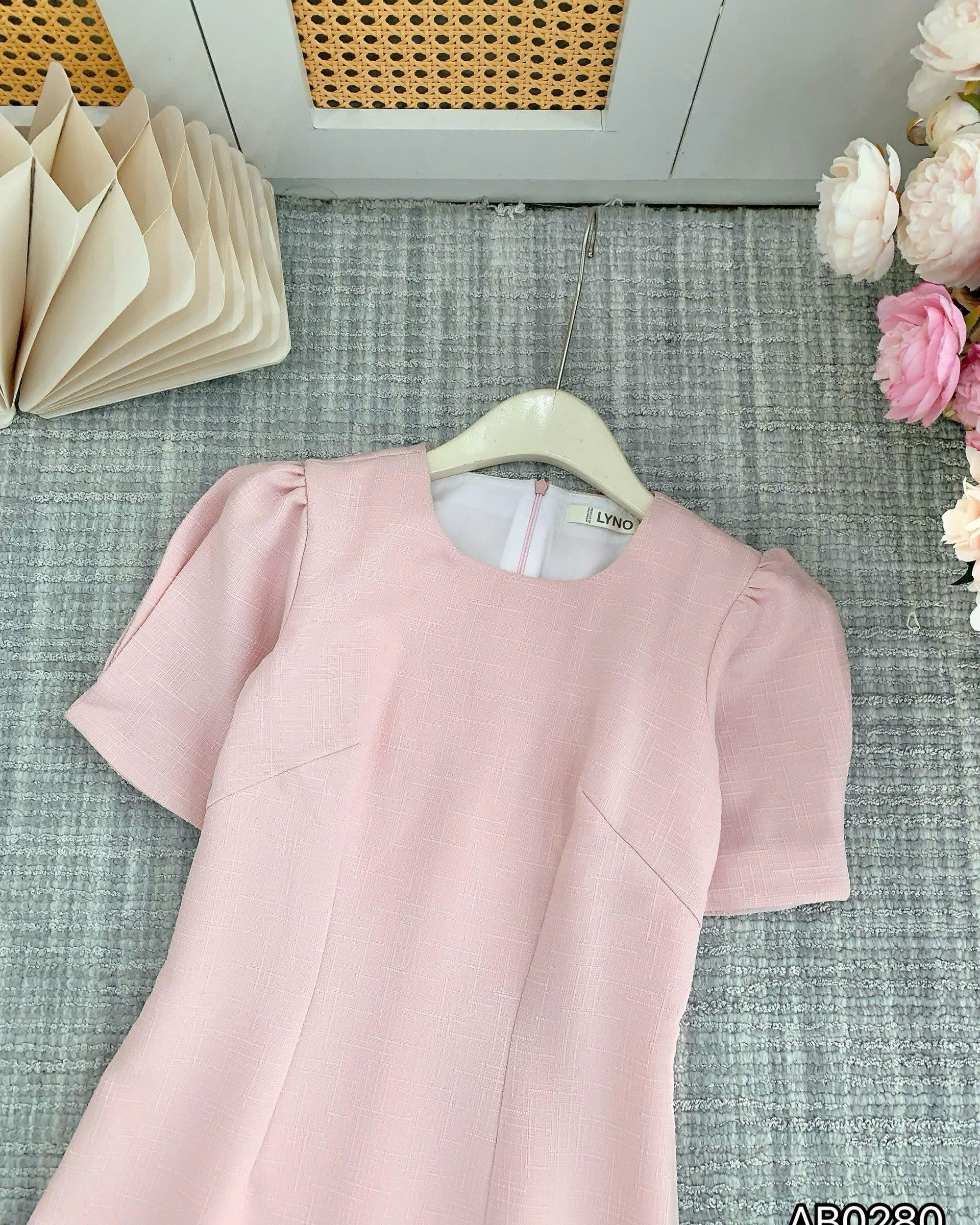 Đầm Công Sở Dáng Chữ A Linen Gân AB0280