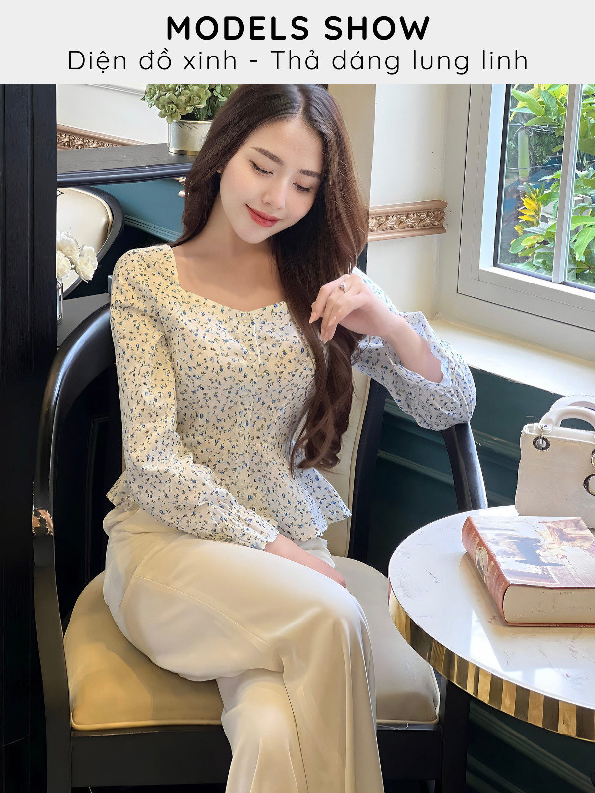 ÁO KIỂU NHÚN TAY HÀN QUỐC AB0399