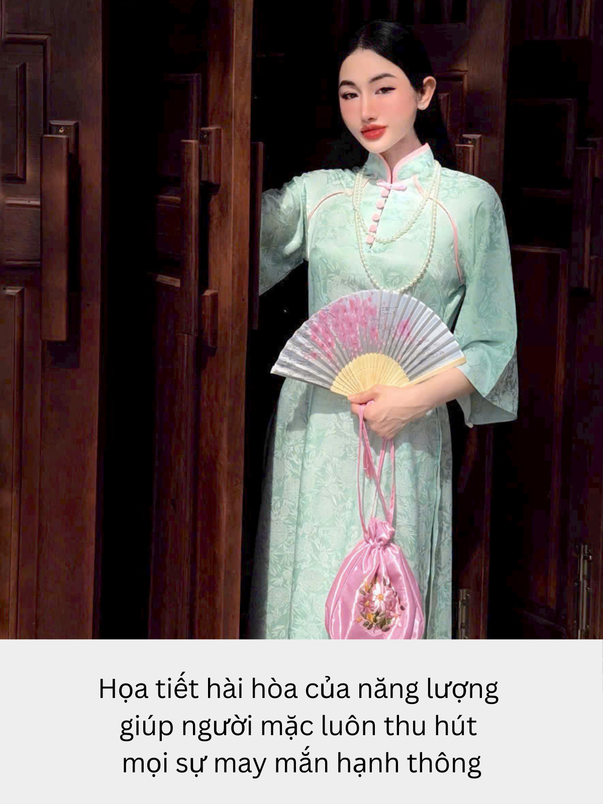 SET ÁO DÀI GẤM CỔ TÀU AL0883