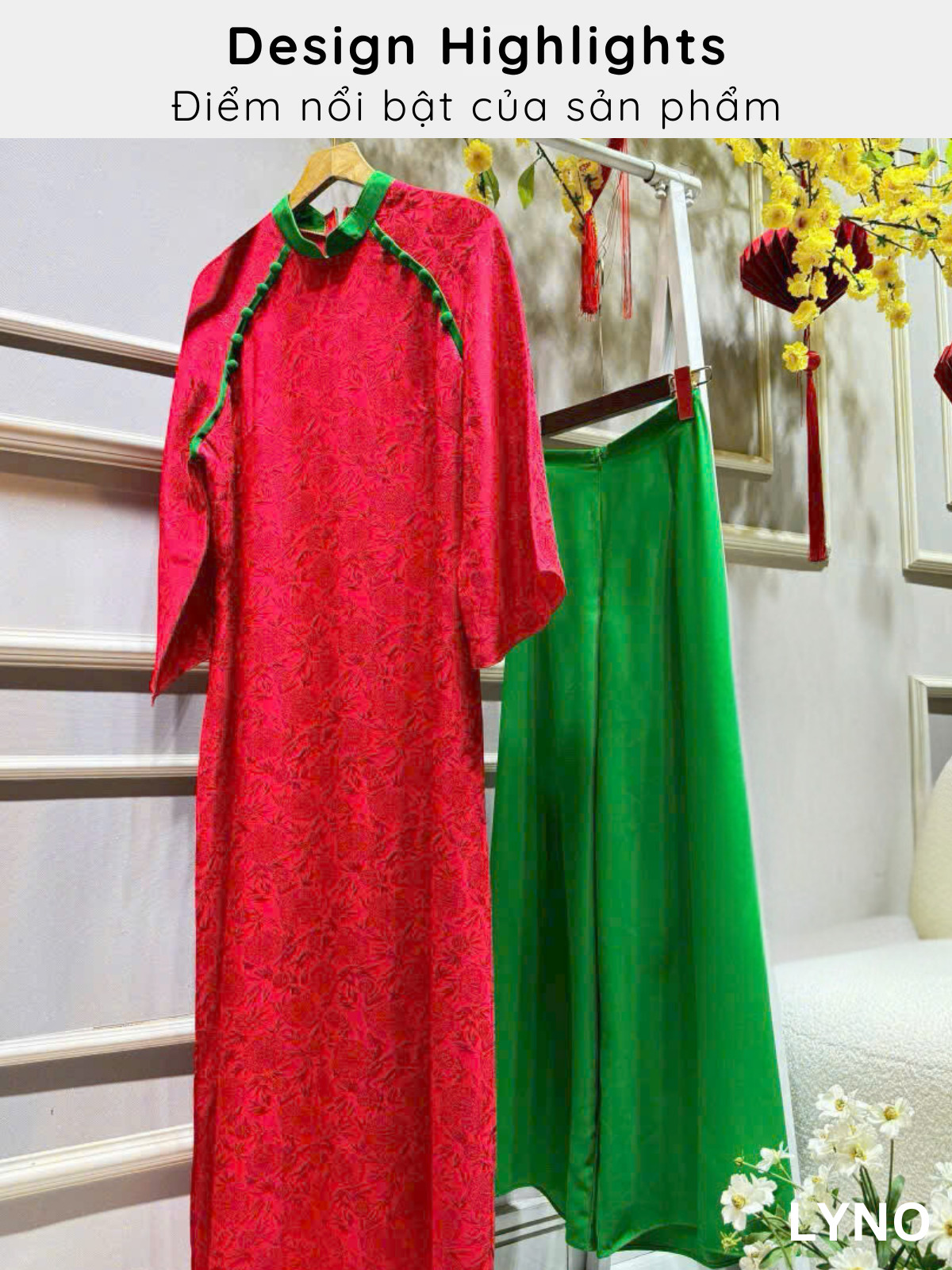 SET ÁO DÀI CÚC HAI BÊN AL0825
