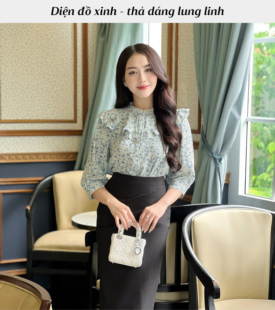 ÁO HỌA TIẾT HOA NHÍ  AB0501