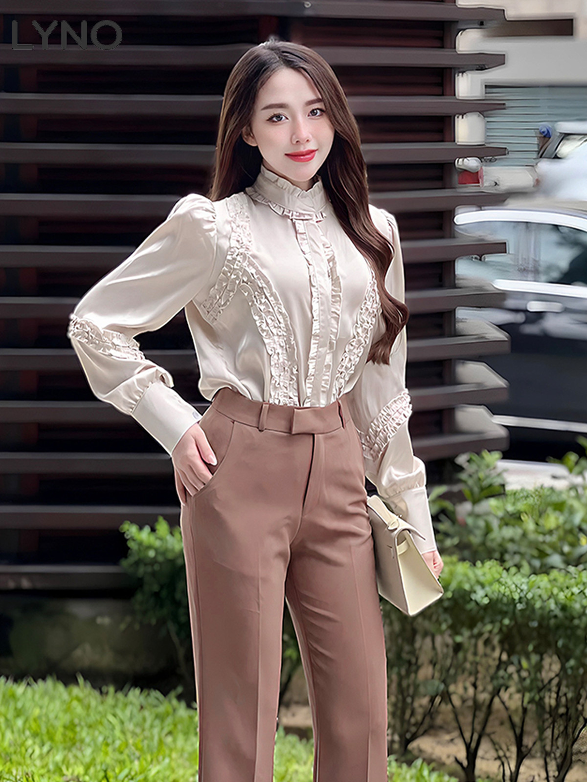 ÁO SƠ MI CAO CỔ DÀI TAY HI0009