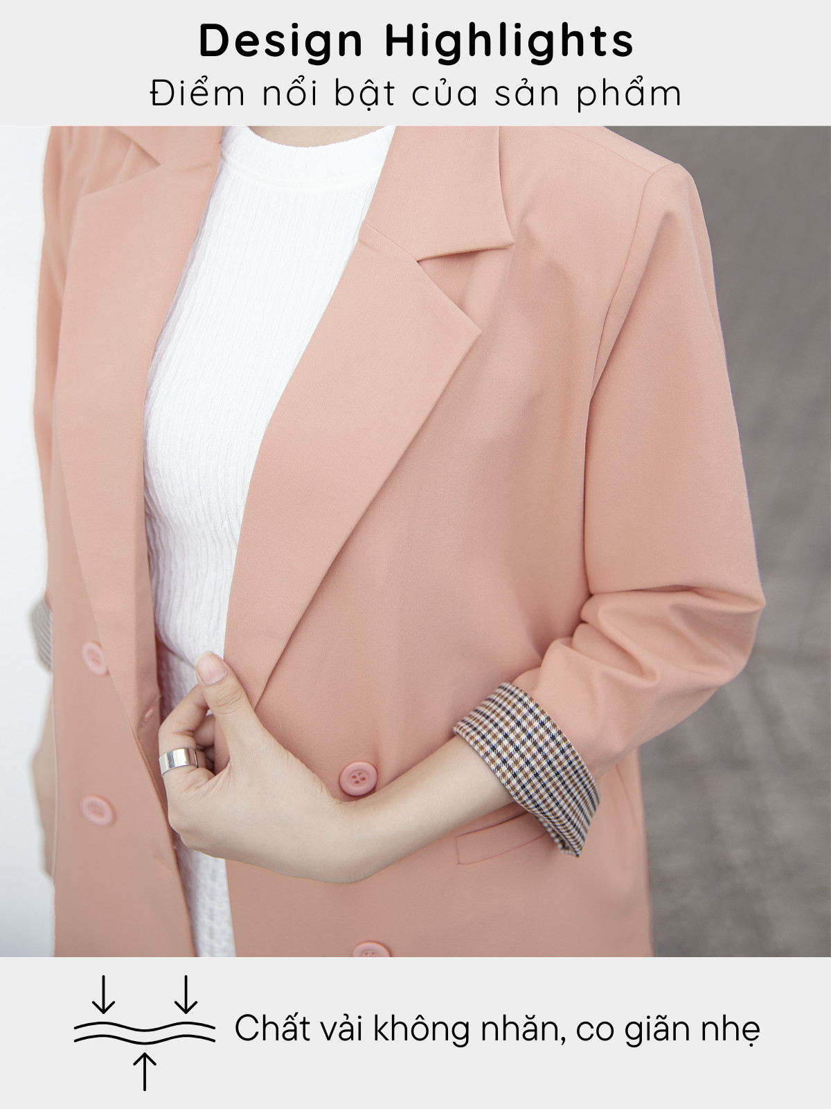 ÁO BLAZER FORM RỘNG CƠ BẢN AB0363