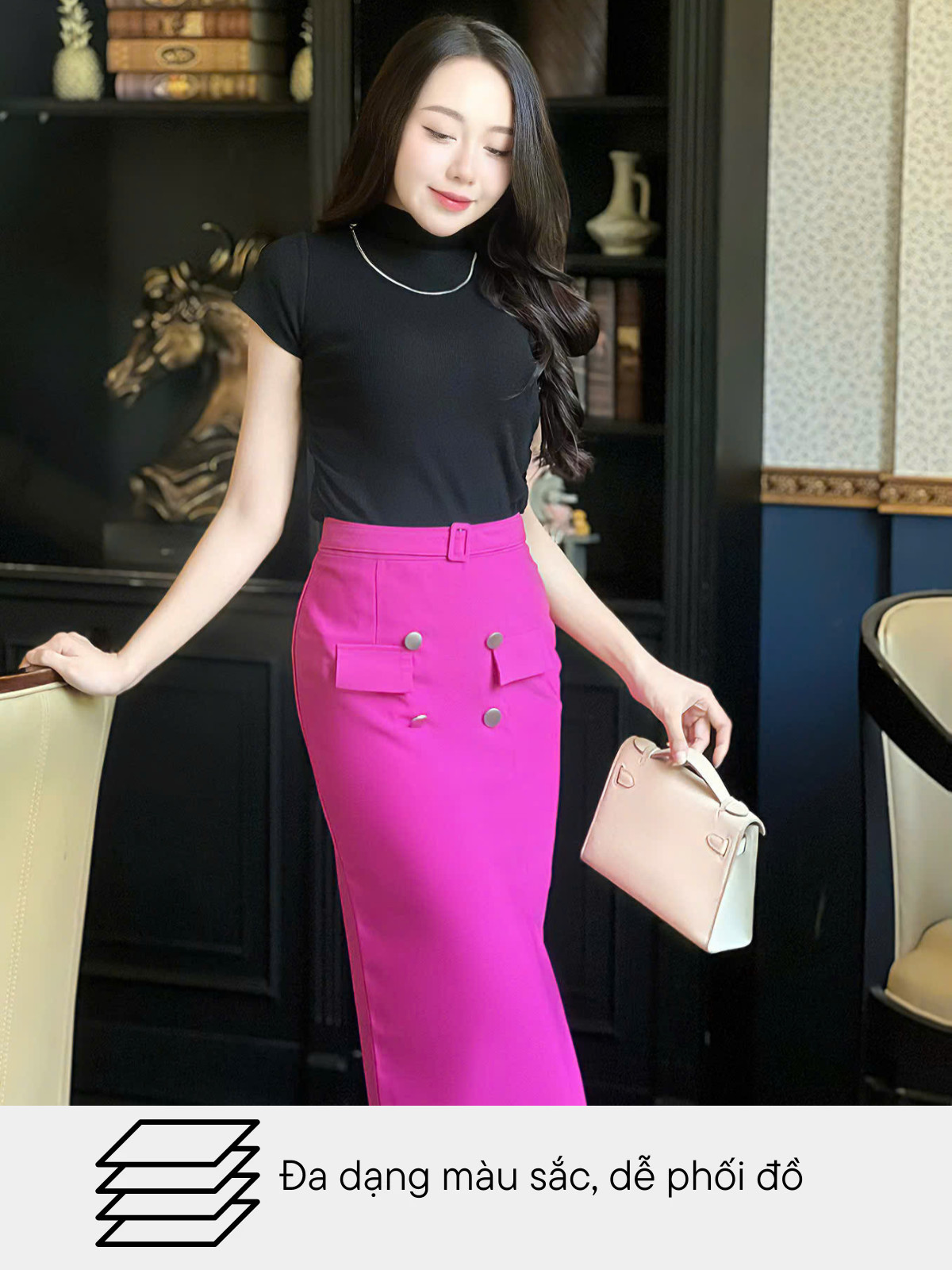 ÁO LEN CỔ LỌ ĐÍNH DÂY CHUYỀN AL0801