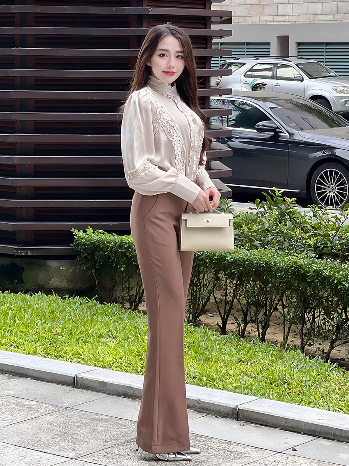 ÁO SƠ MI CAO CỔ DÀI TAY HI0009