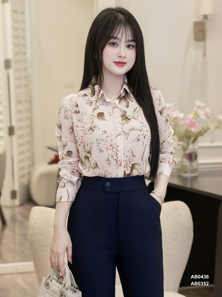 ÁO SƠ MI VOAN HOA AB0436