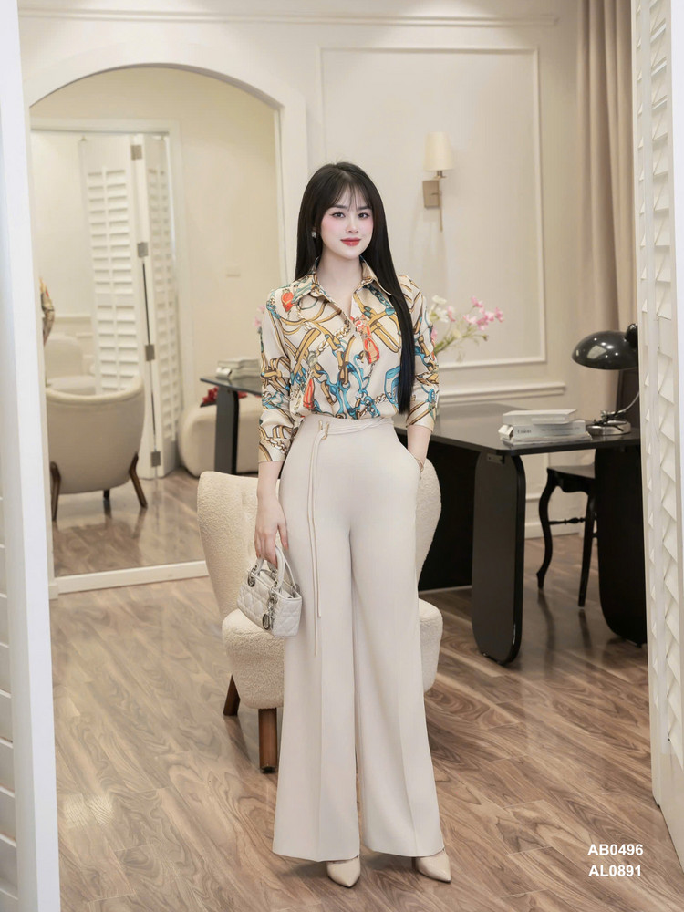 QUẦN ỐNG SUÔNG AL0891 Kem Hồng