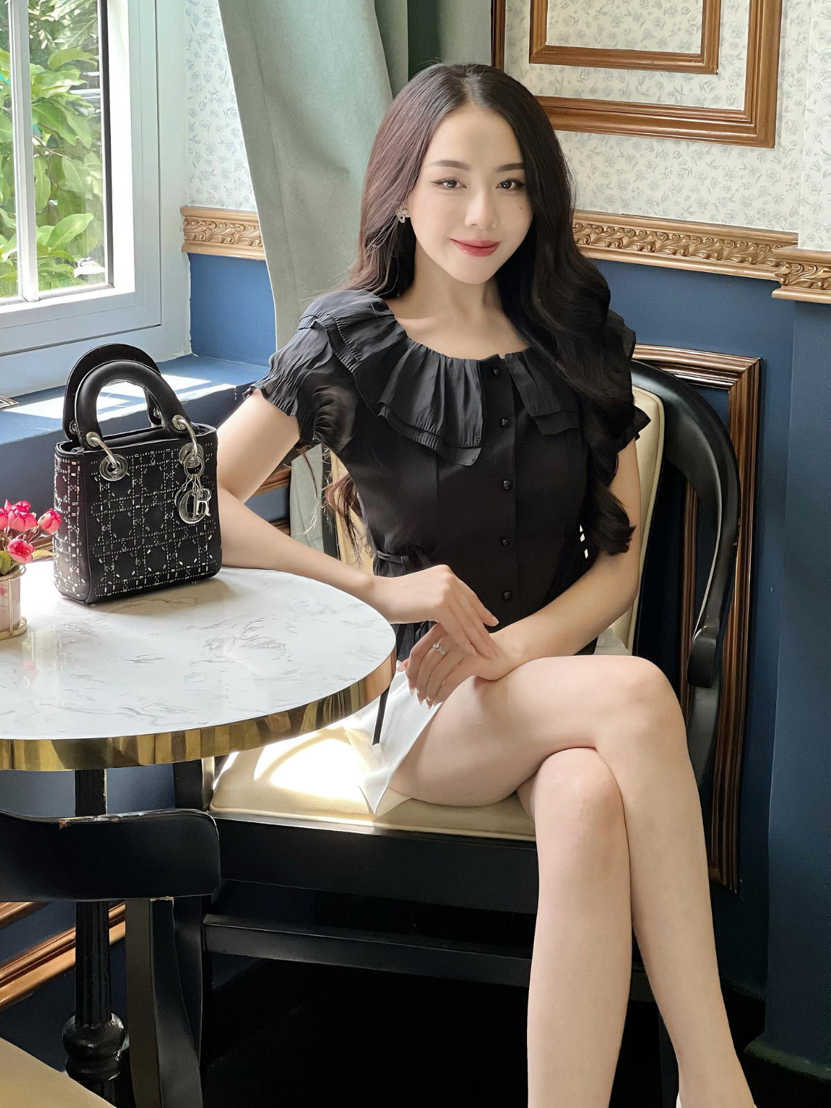 ÁO PHỐI CÚC NGỌC TRAI AL0709