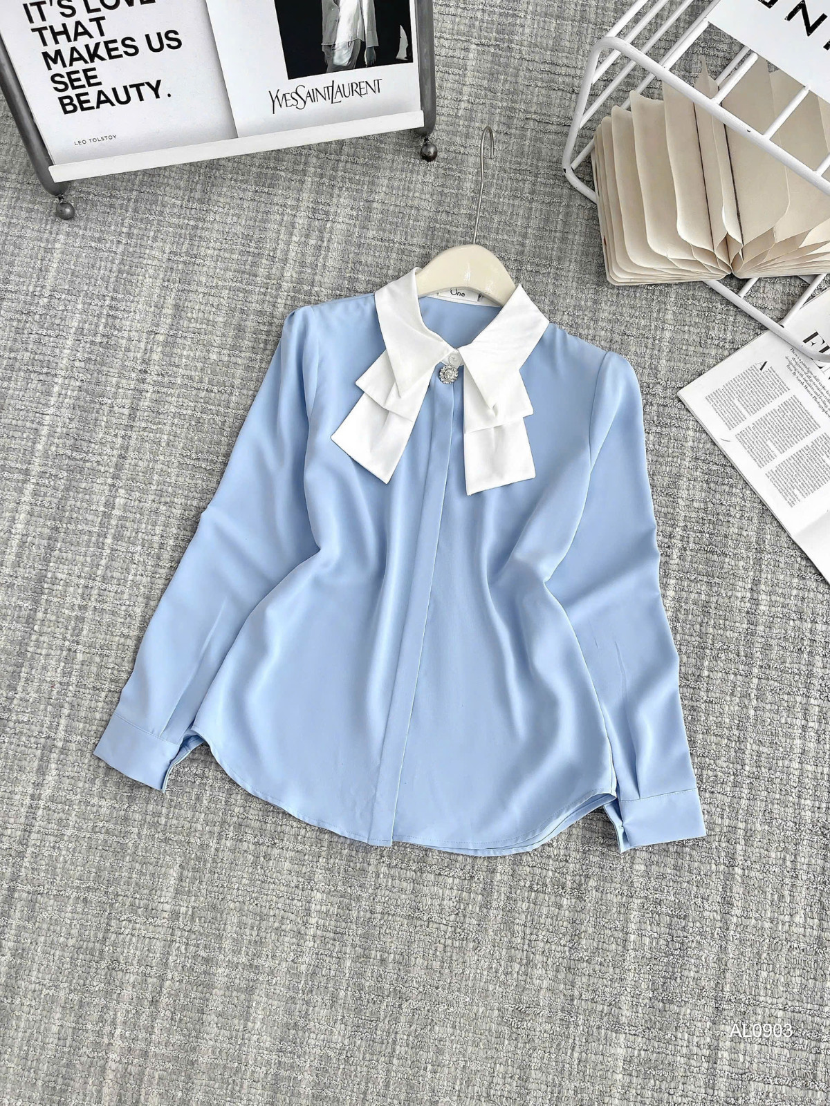 ÁO SƠ MI CỔ KIỂU TAY DÀI AL0903