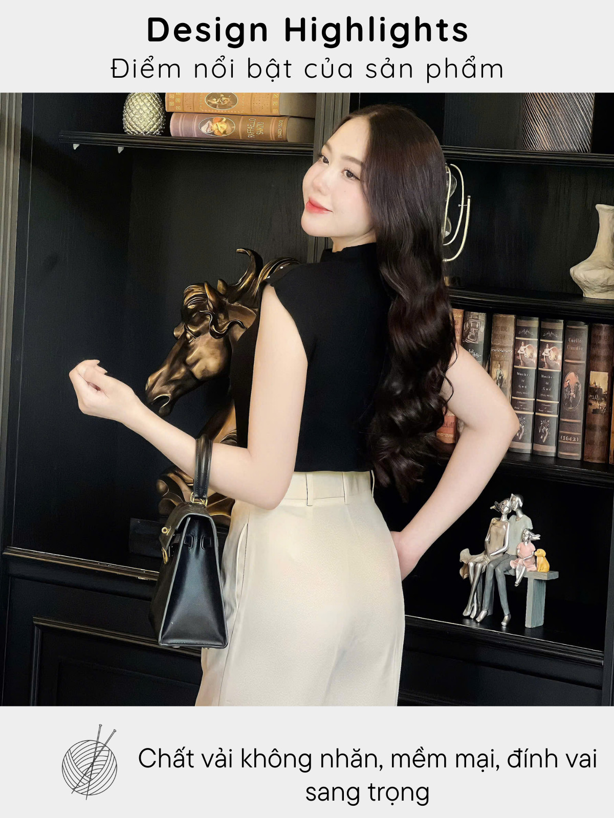 ÁO LEN CỔ LỌ ĐÍNH HẠT CƯỜM Ở VAI AL0790 