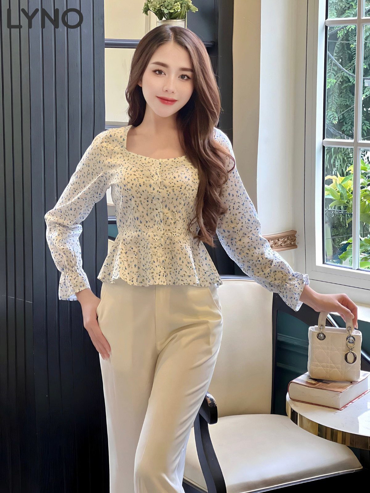 ÁO KIỂU NHÚN TAY HÀN QUỐC AB0399