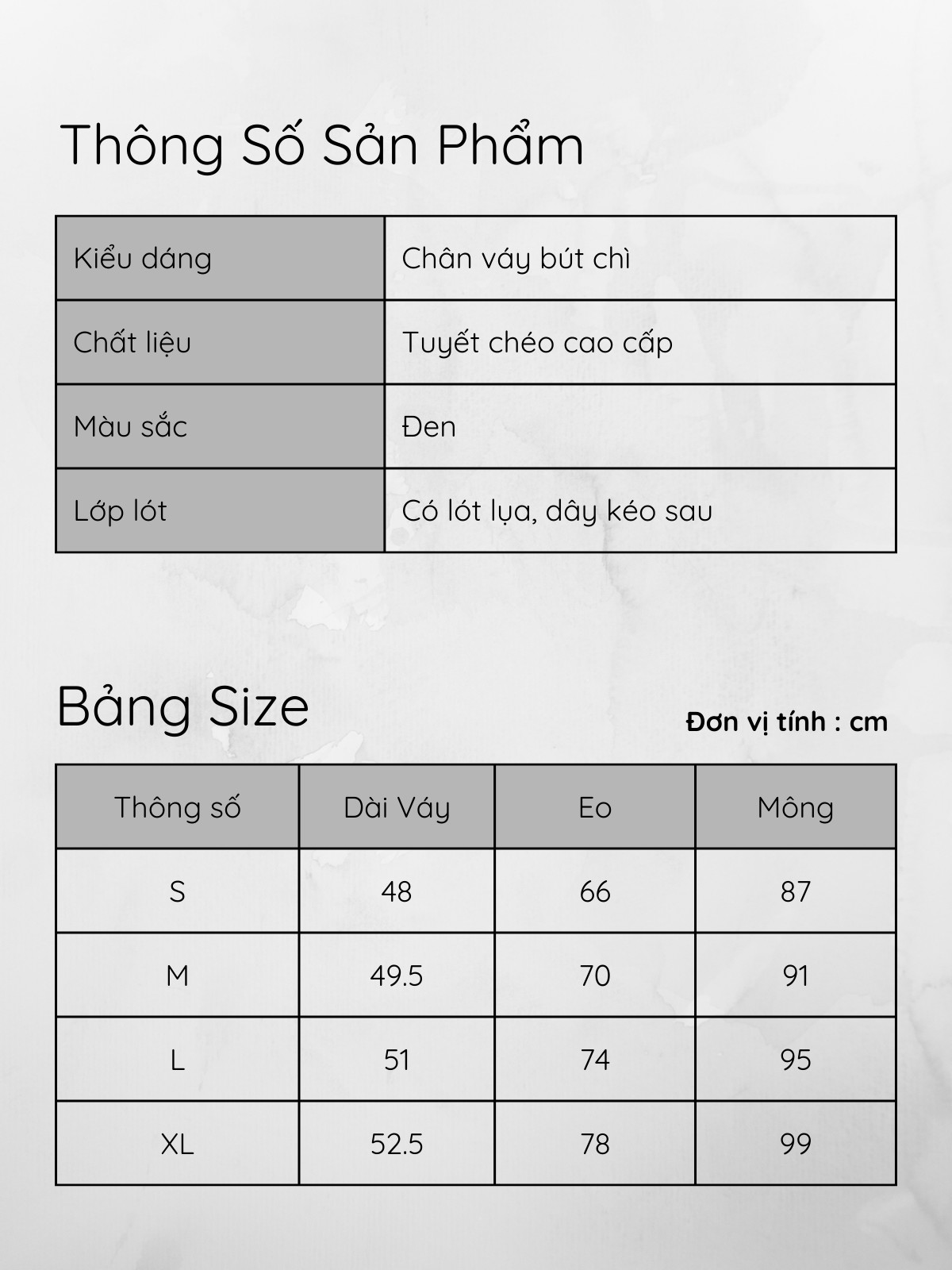 CHÂN VÁY BÚT CHÌ AB0355