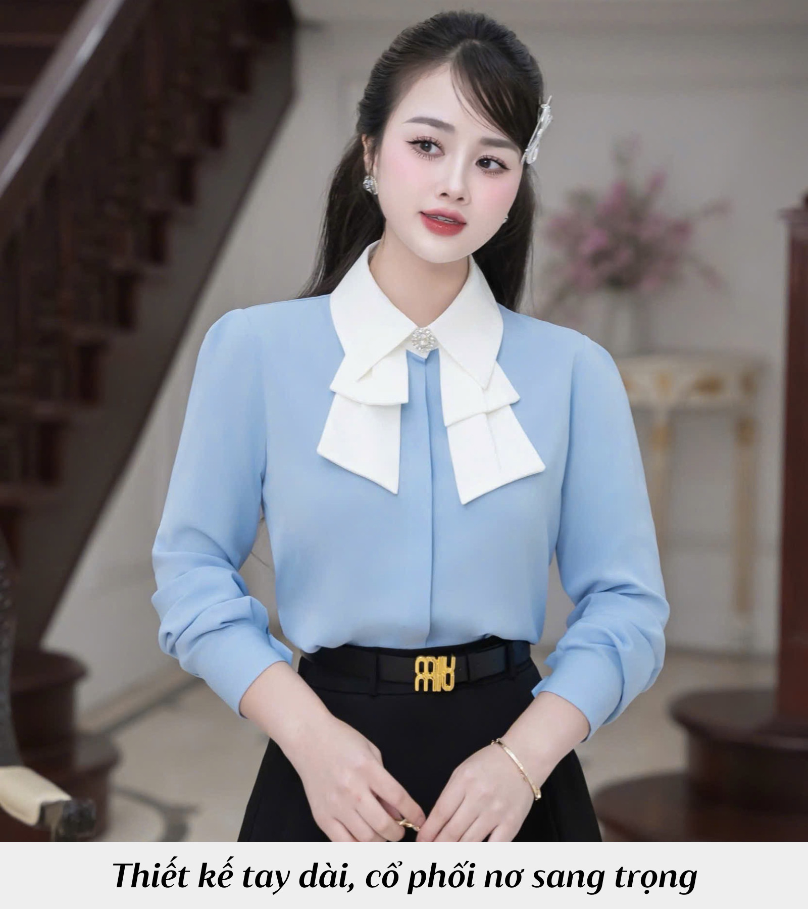 ÁO SƠ MI CỔ KIỂU TAY DÀI AL0903