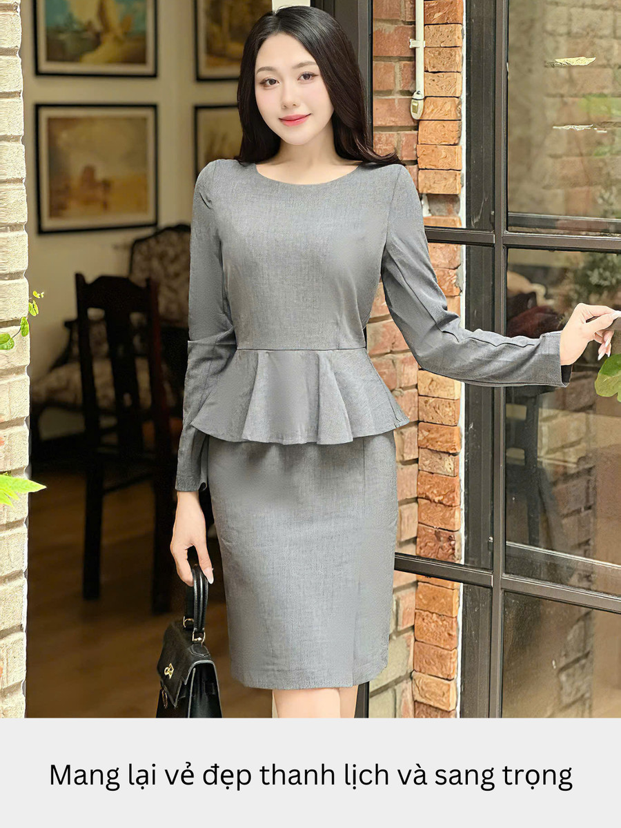 ĐẦM XÁM VẠT XÒE  AL0772