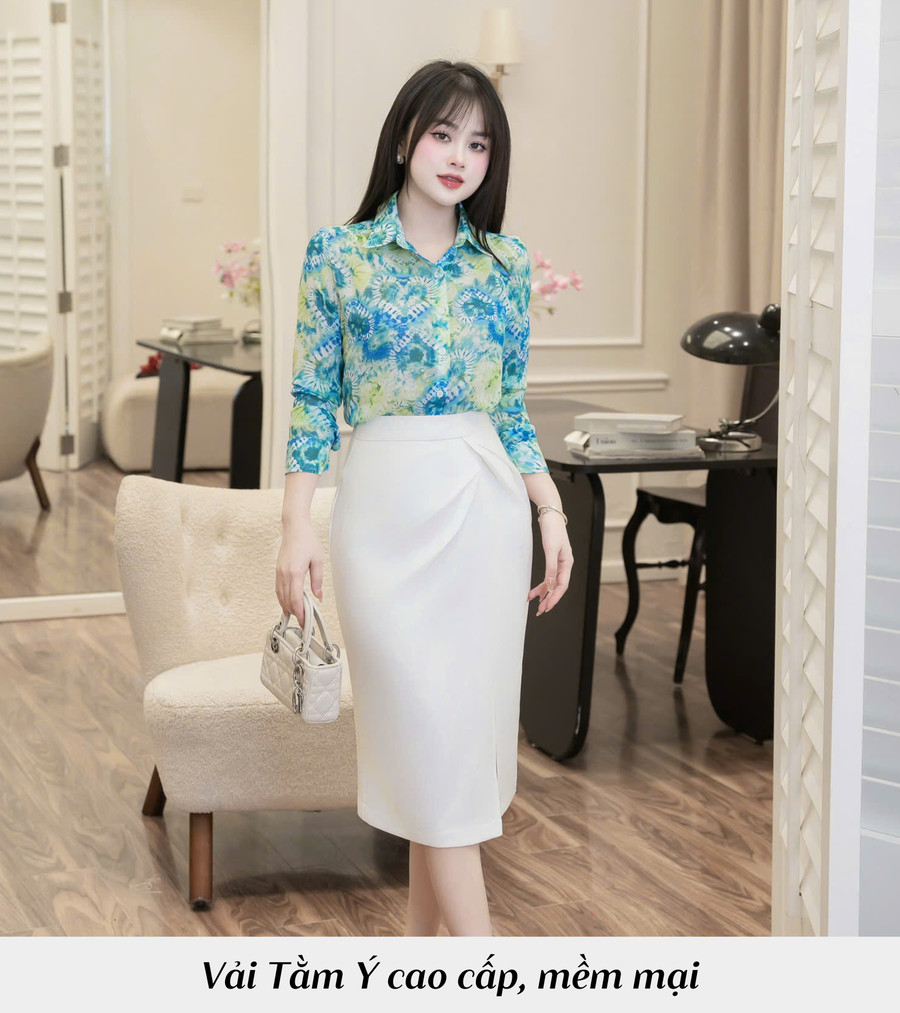 ÁO SƠ MI HỌA TIẾT AB0490