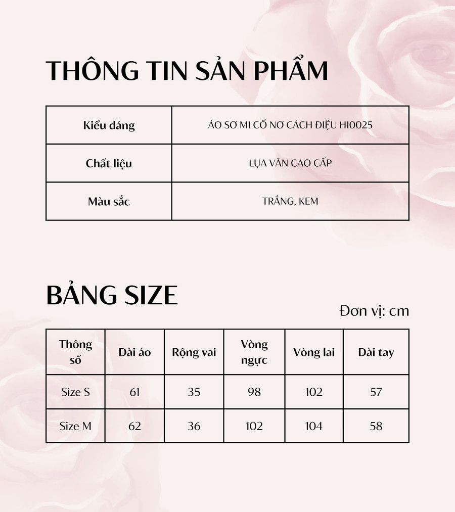 ÁO SƠ MI LỤA CỔ NƠ CÁCH ĐIỆU HI0025