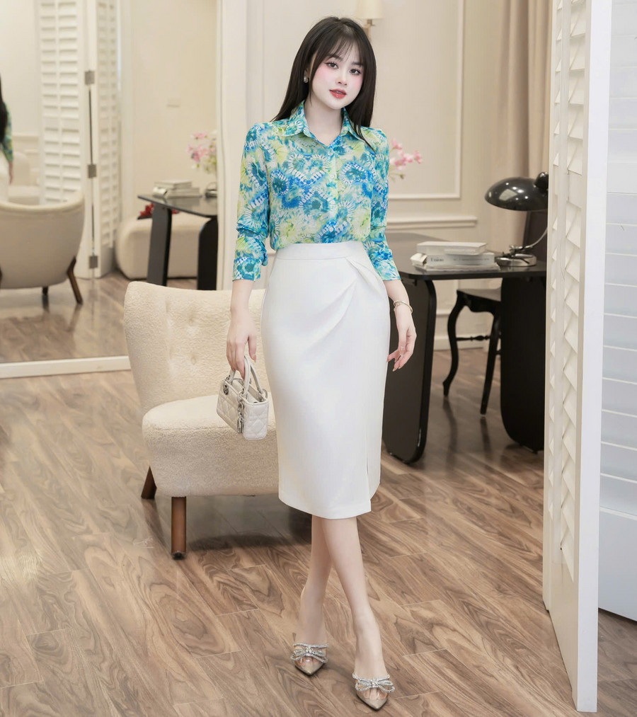 CHÂN VÁY BÚT CHÌ XẺ TÀ AB0492