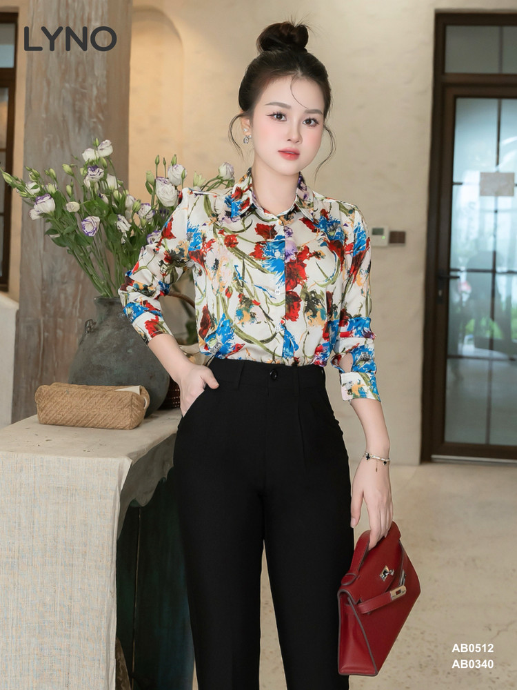 ÁO SƠ MI HỌA TIẾT HOA AB0512