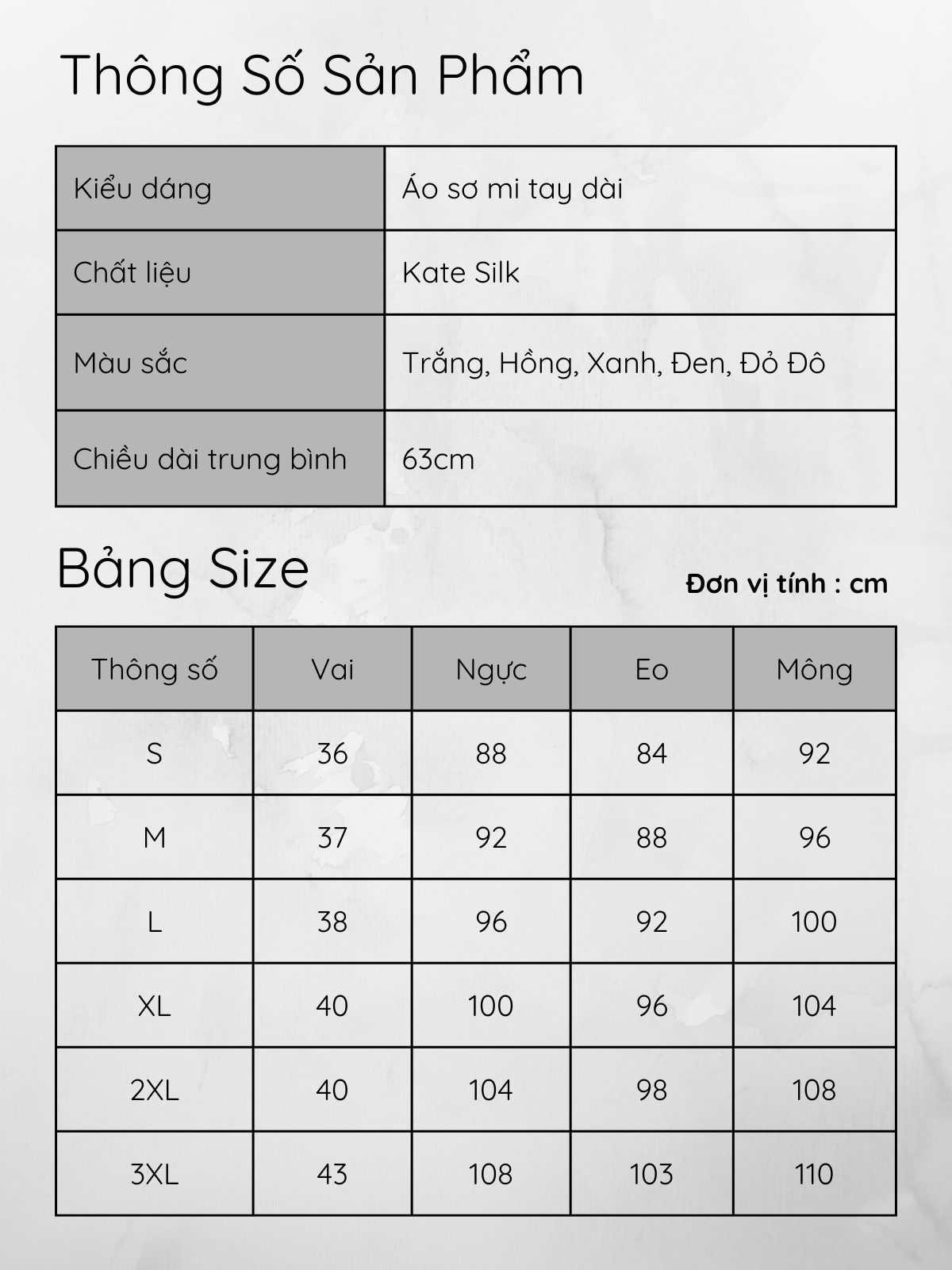 SƠ MI CƠ BẢN TAY DÀI AB0391