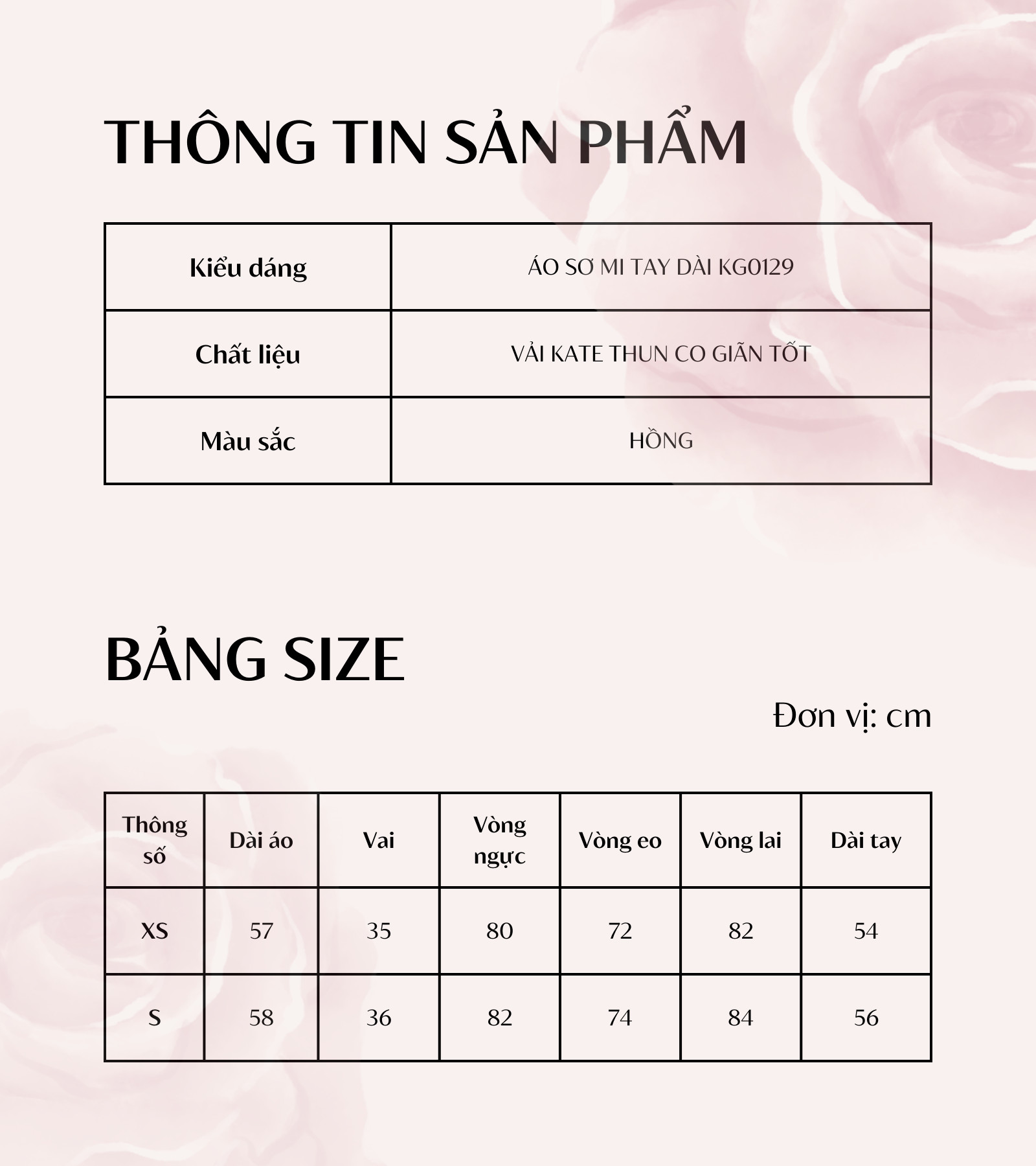 ÁO SƠ MI KG0129