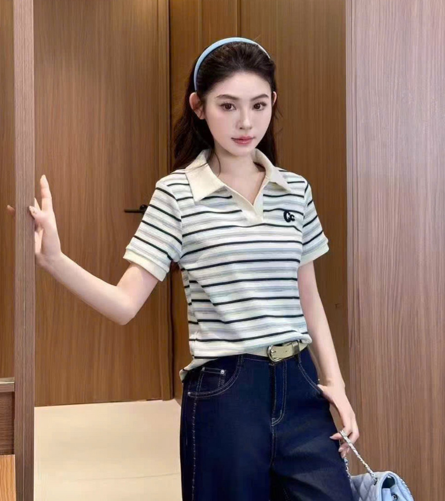 ÁO THUN SỌC NGANG CÓ CỔ AL0959