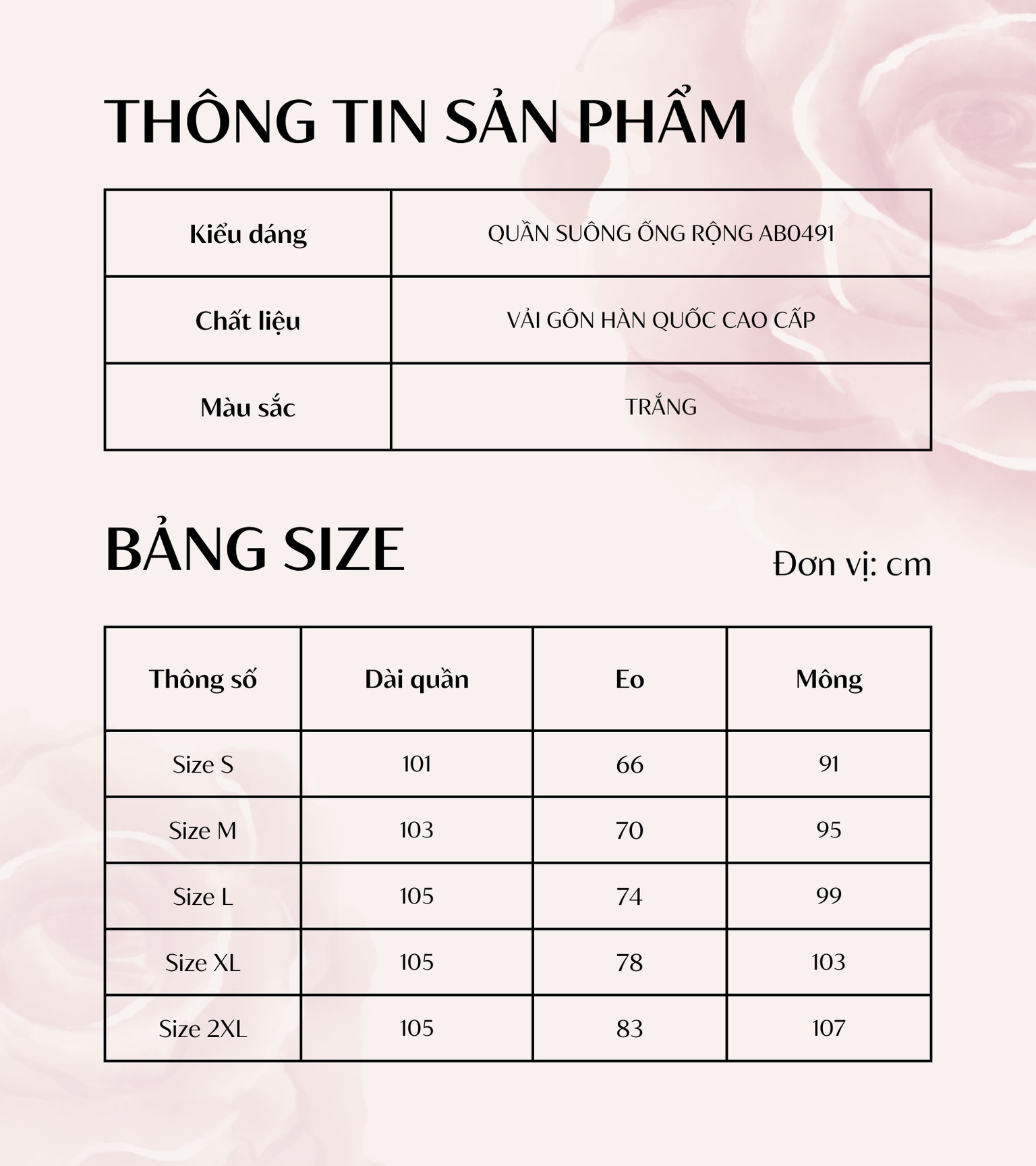QUẦN SUÔNG AB0491