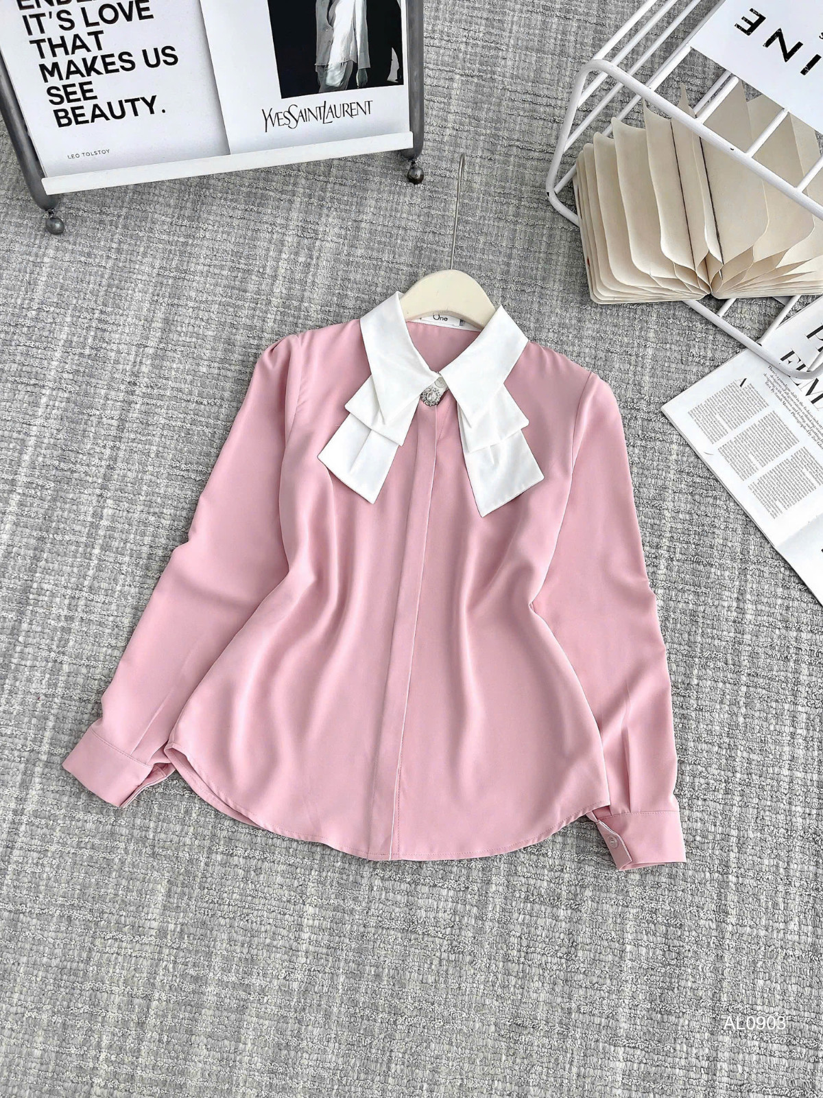 ÁO SƠ MI CỔ KIỂU TAY DÀI AL0903