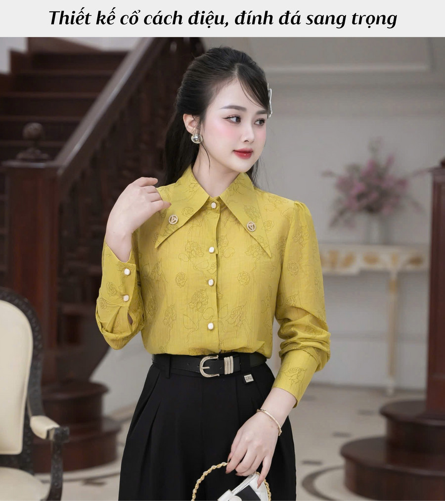 ÁO SƠ MI TƠ DÀI TAY AL0944