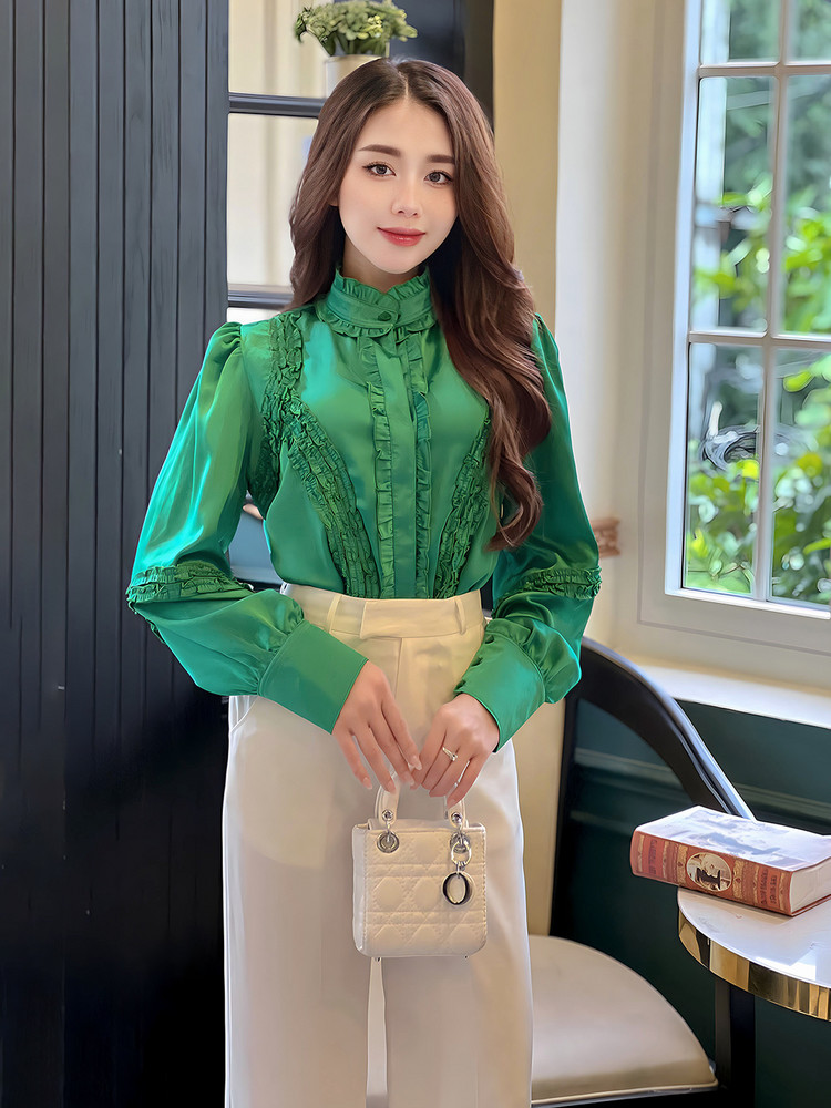 ÁO SƠ MI CAO CỔ DÀI TAY HI0009