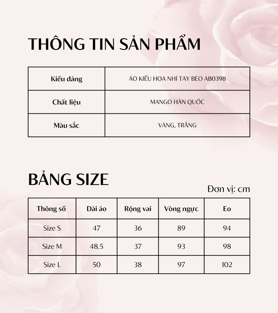 SƠ KIỂU TAY BÈO HÀN QUỐC AB0398