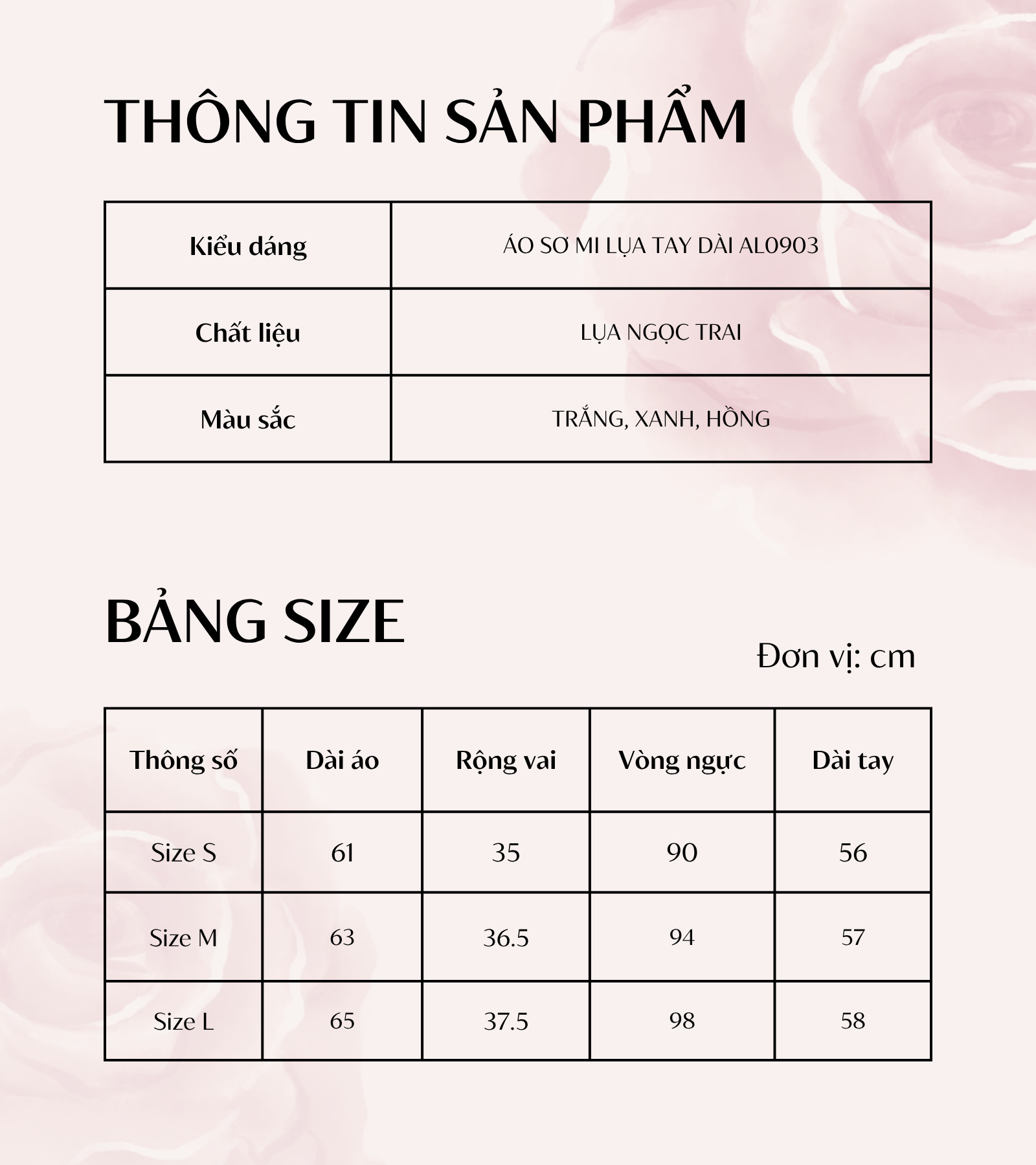 ÁO SƠ MI CỔ KIỂU TAY DÀI AL0903
