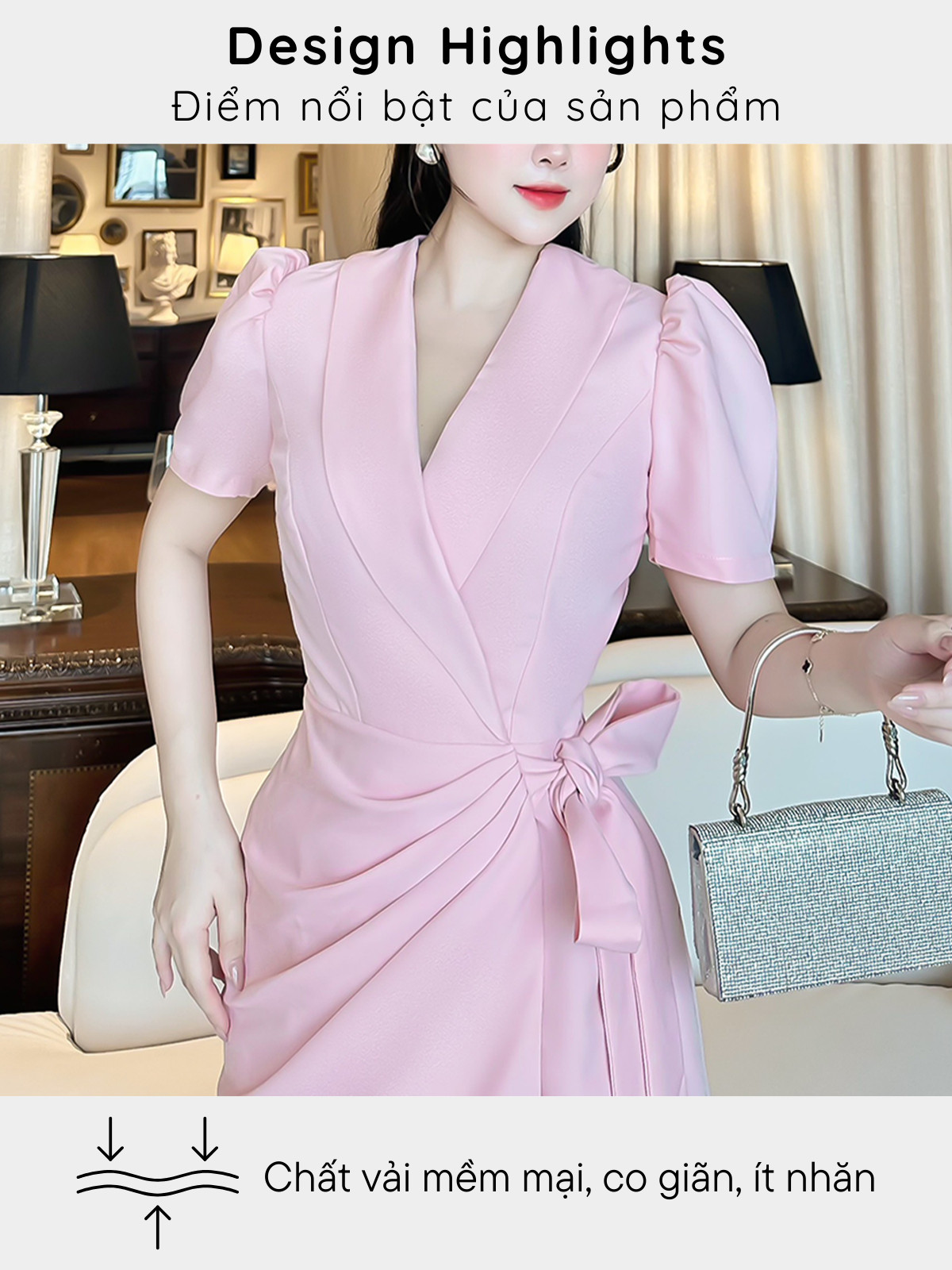 ĐẦM THẮT NƠ AB0418