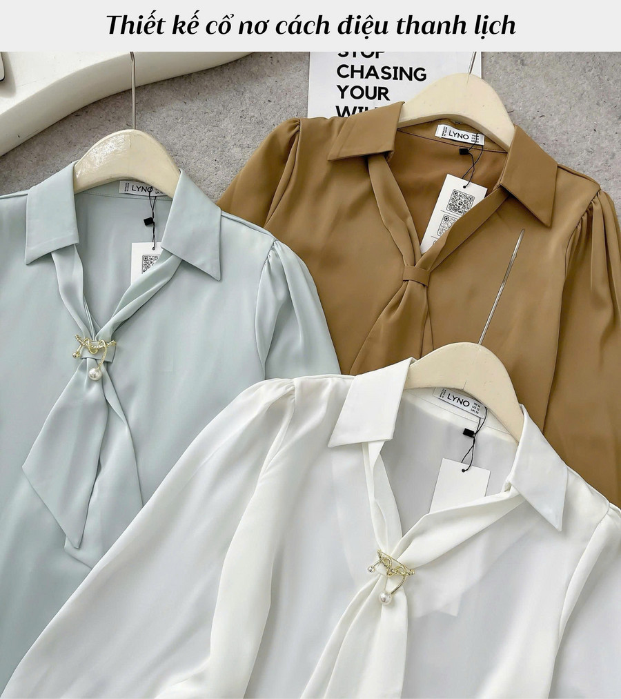 ÁO SƠ MI CỔ NƠ CÁCH ĐIỆU HI0016
