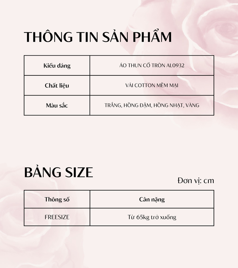 ÁO THUN NGẮN TAY FORM RỘNG AL0932