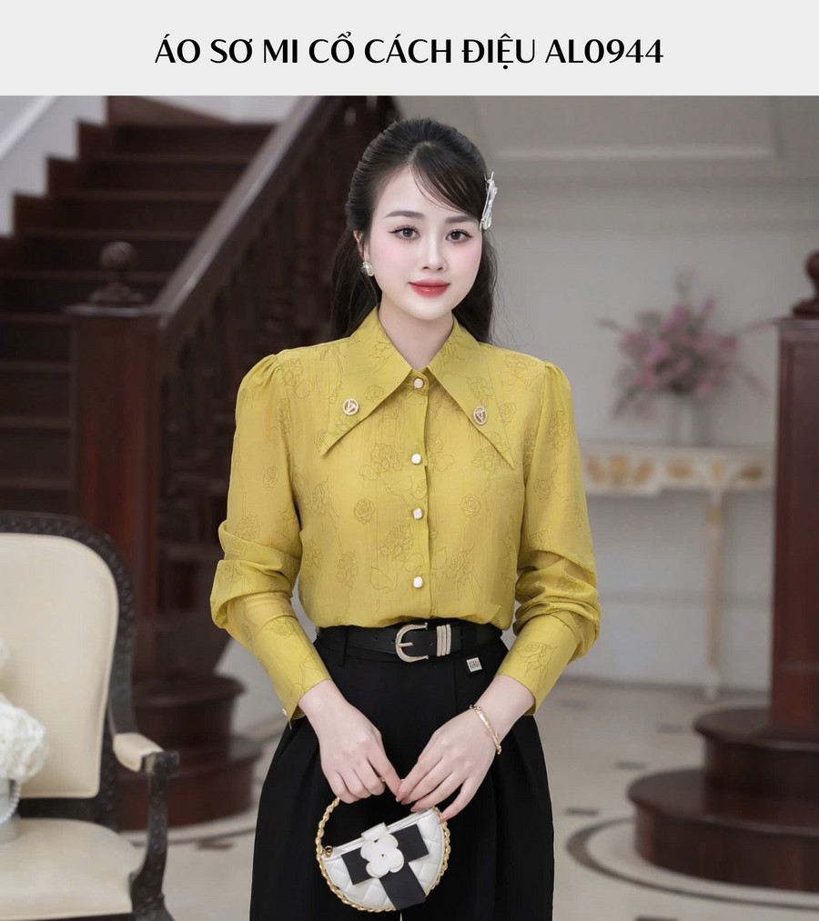ÁO SƠ MI TƠ DÀI TAY AL0944