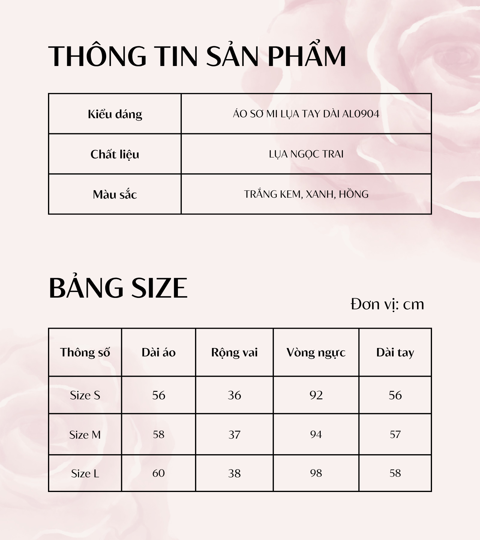 ÁO SƠ MI TAY DÀI AL0904