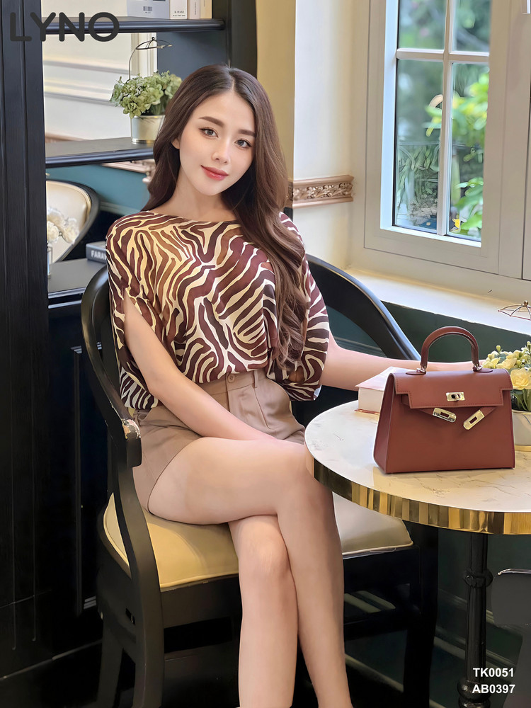 ÁO VẠT TRÒN TK0080 Nâu Đậm