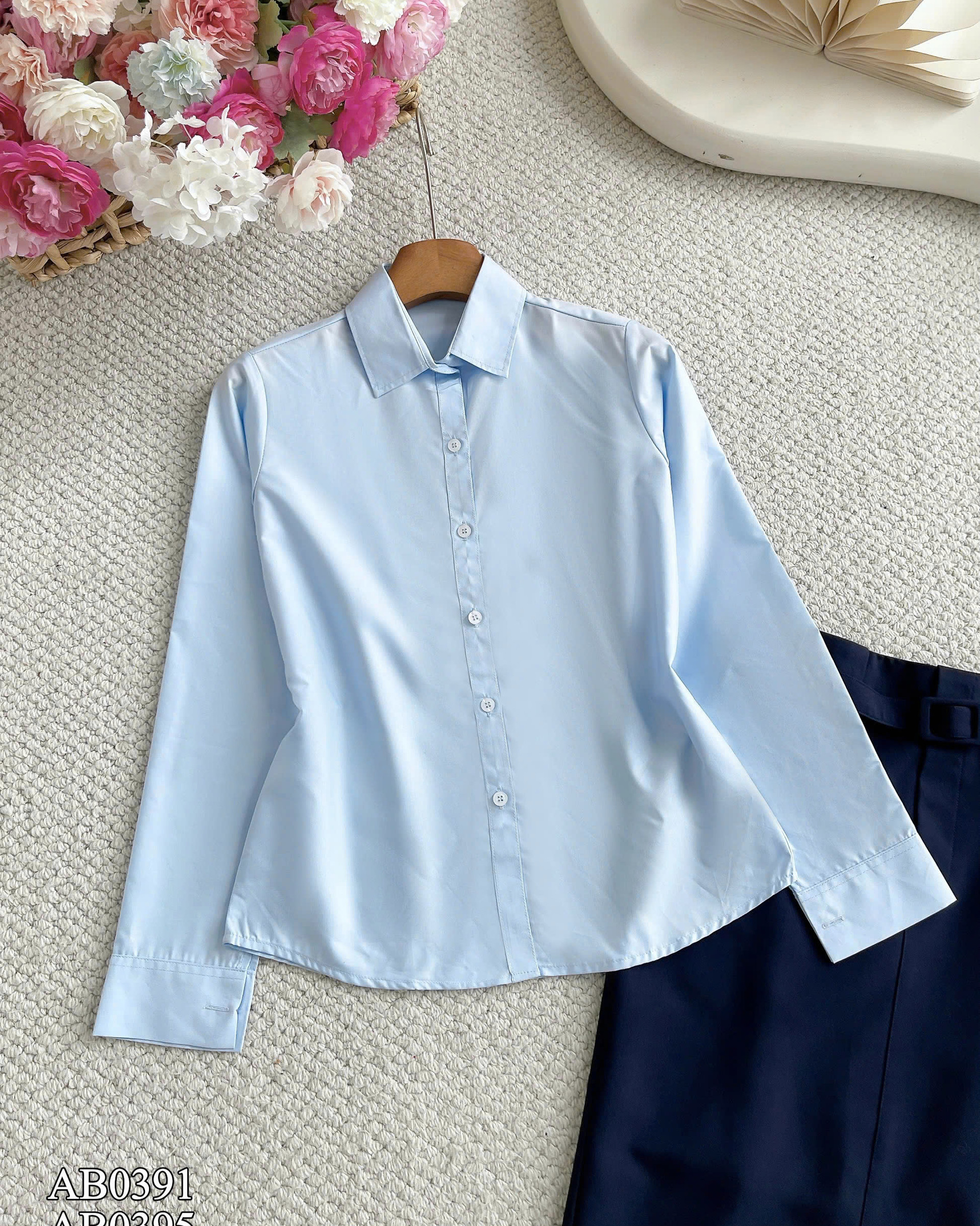 SƠ MI CƠ BẢN TAY DÀI AB0391