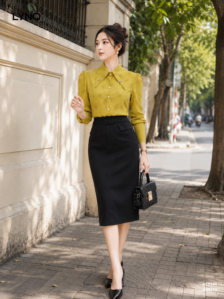 ÁO SƠ MI TƠ DÀI TAY AL0944