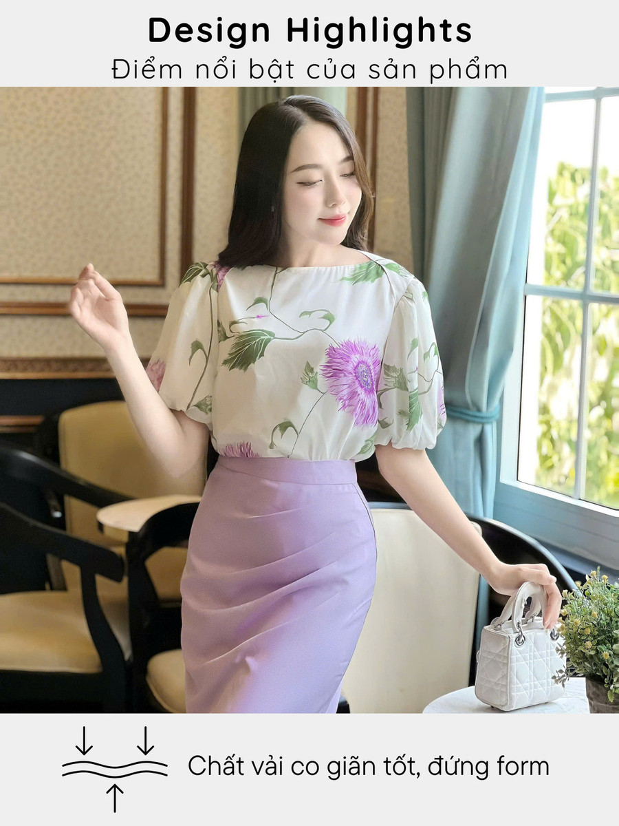 ÁO KIỂU HỌA TIẾT TK0077