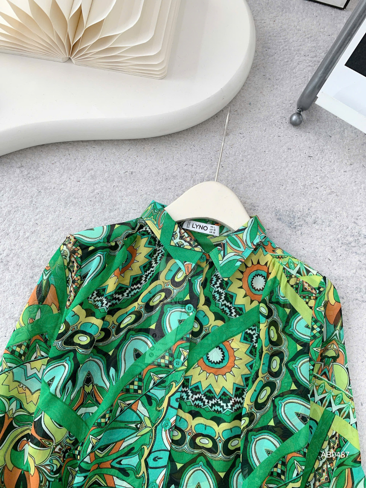 ÁO SƠ MI IN HỌA TIẾT AB0487