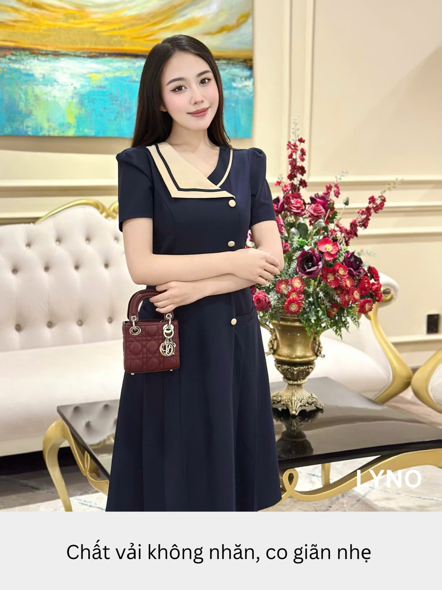 ĐẦM DÀI CỔ VUÔNG AL0861