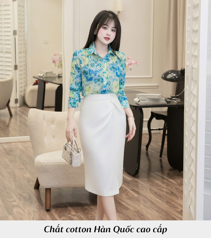 CHÂN VÁY BÚT CHÌ XẺ TÀ AB0492