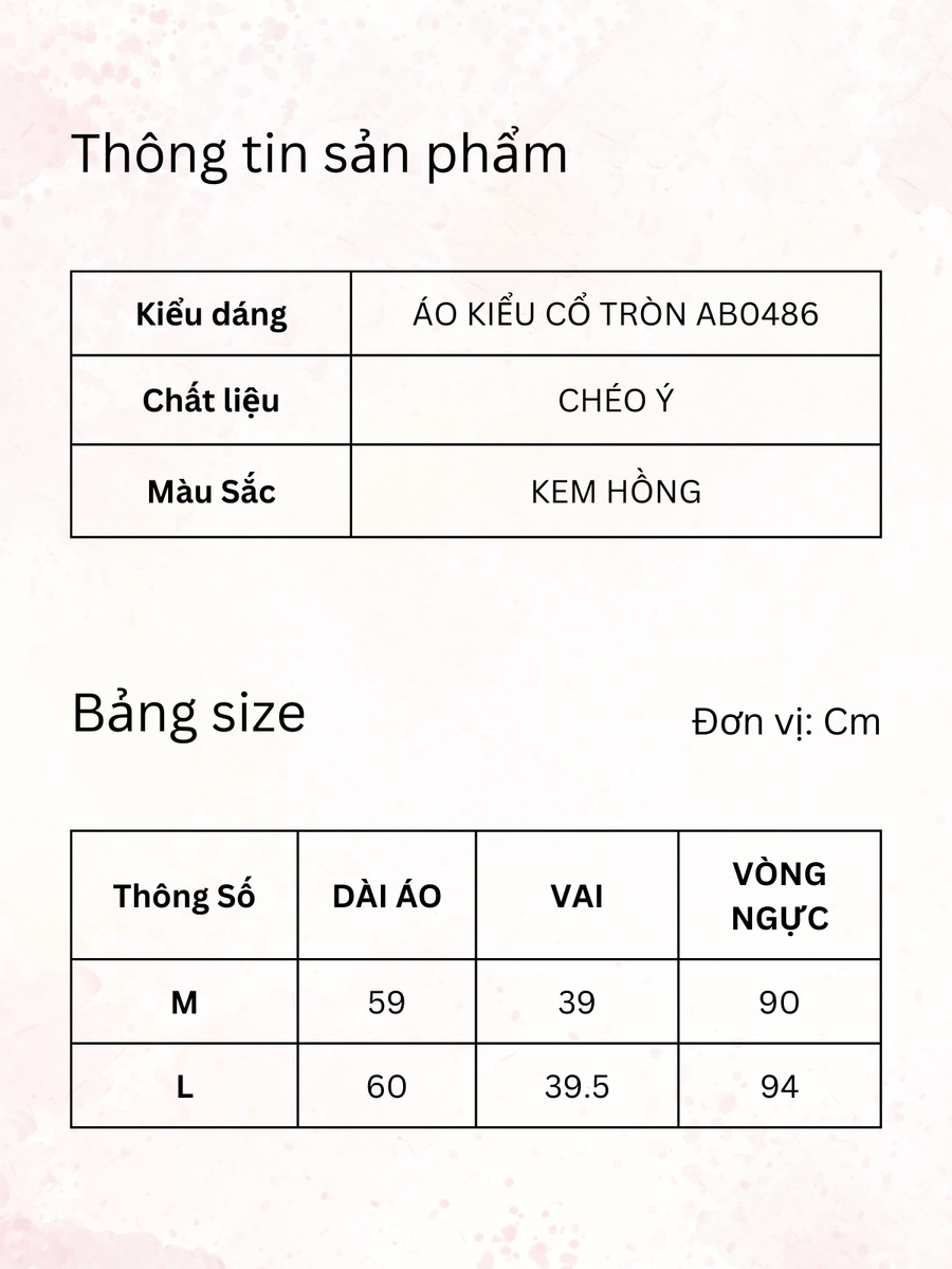 ÁO KIỂU CỔ TRÒN AB0486