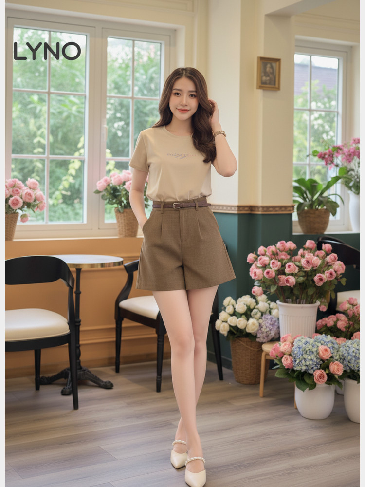 ÁO THUN NGẮN TAY FORM VỪA AL0933 Nâu