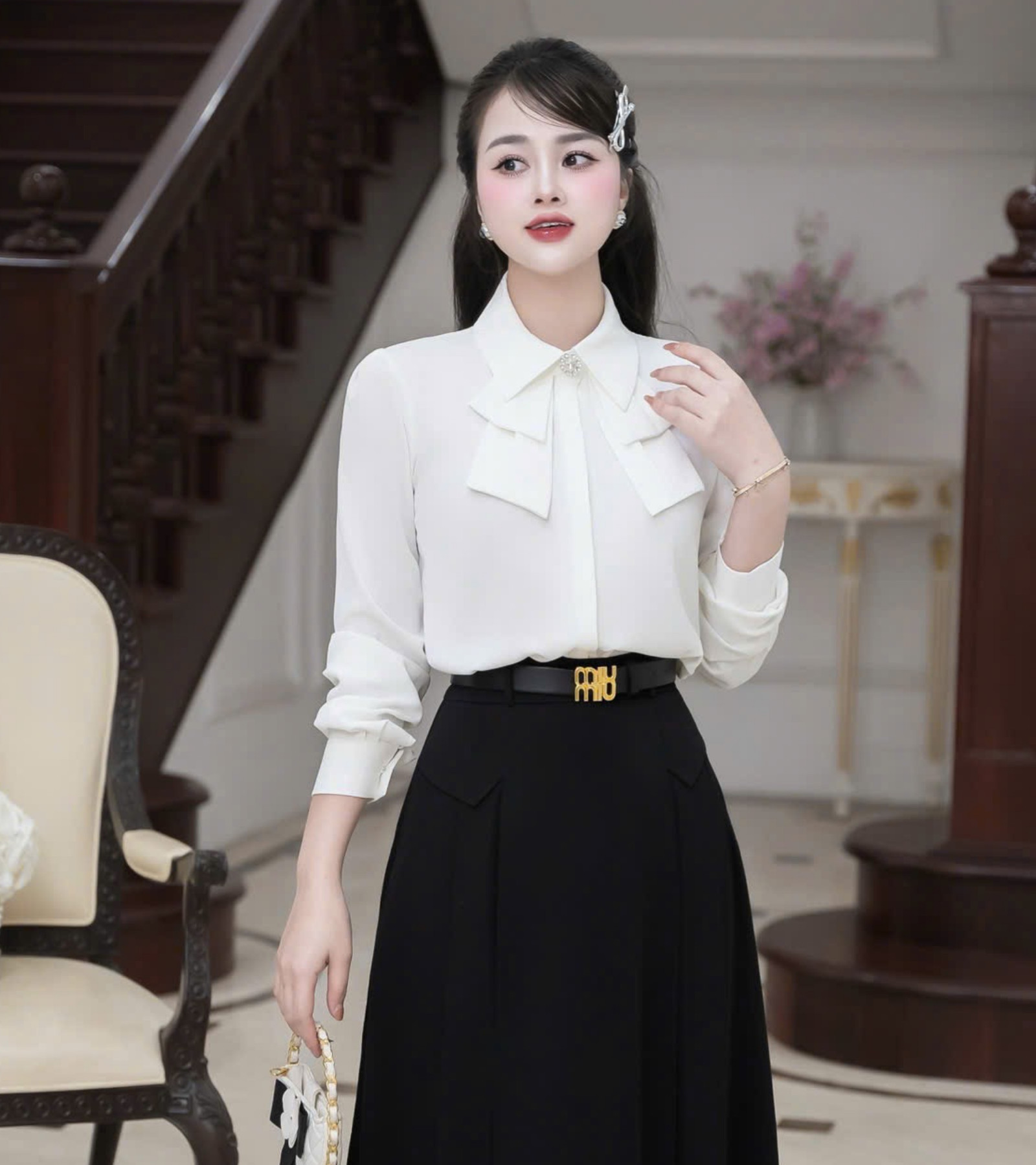 ÁO SƠ MI CỔ KIỂU TAY DÀI AL0903