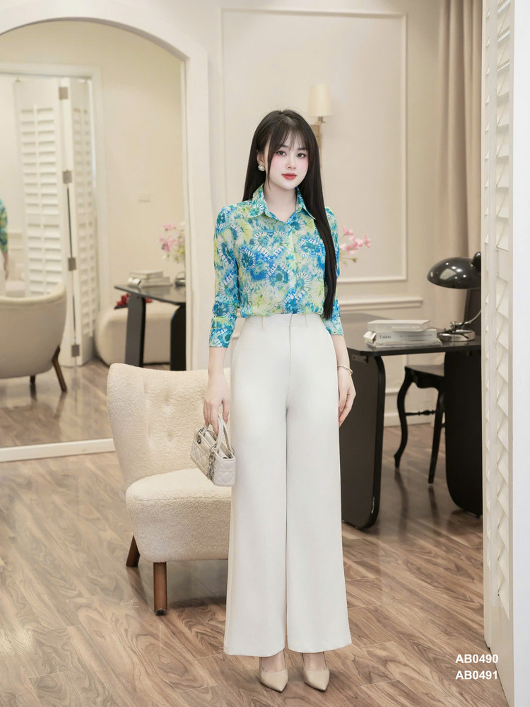 QUẦN SUÔNG AB0491 Trắng