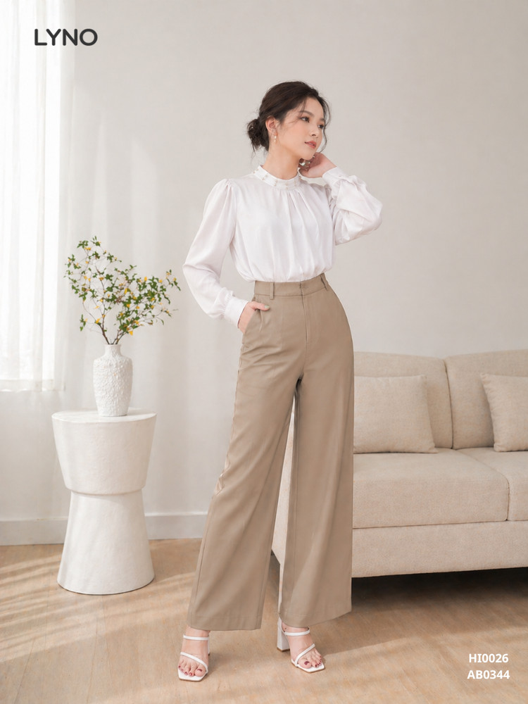 QUẦN DÀI ỐNG SUÔNG RỘNG AB0344 Nâu