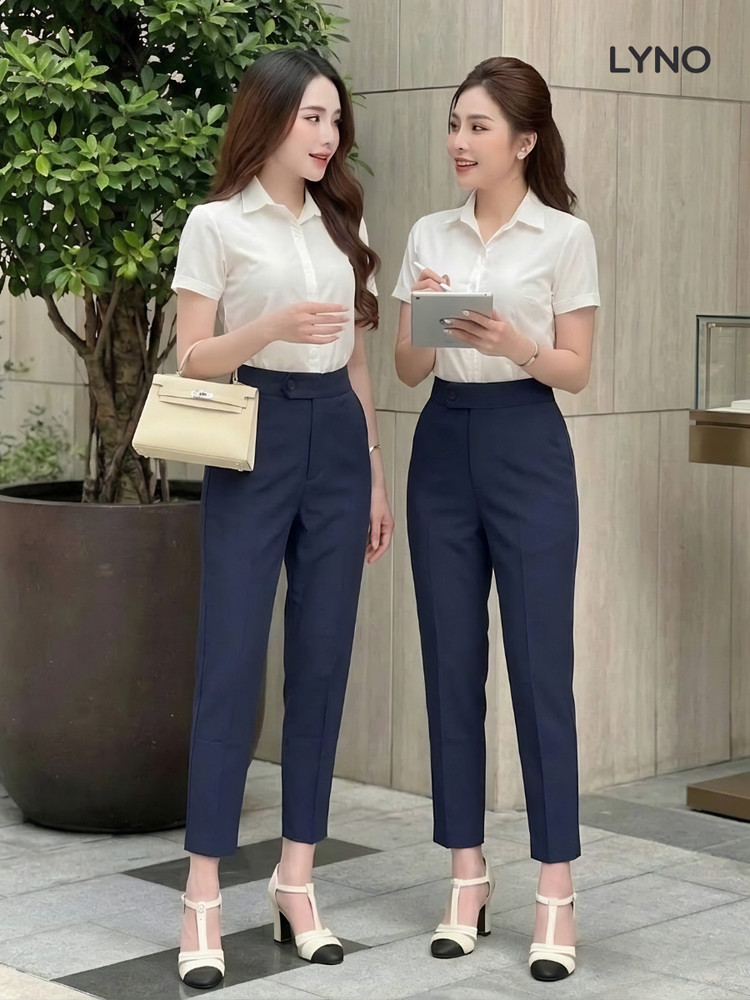 SƠ MI CƠ BẢN TAY NGẮN AB0390 Trắng