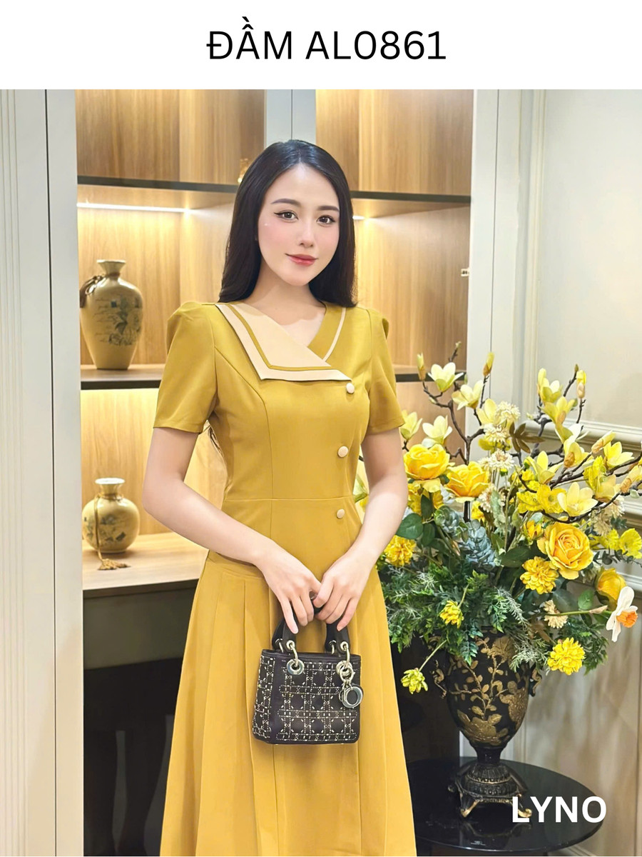 ĐẦM DÀI CỔ VUÔNG AL0861